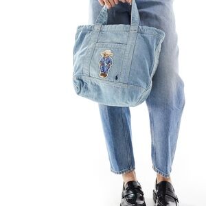 Polo by Ralph Lauren Light Blue Denim Shoulder Bag